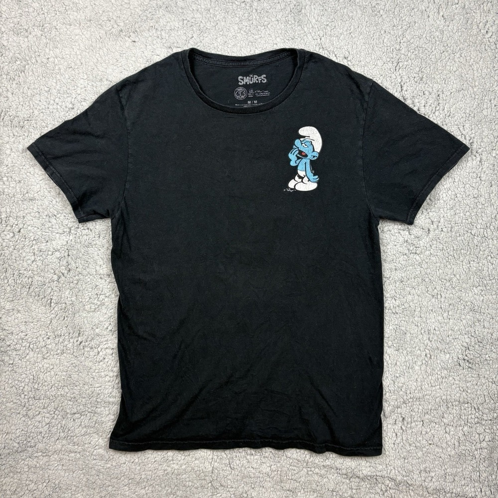The Smurf's Double Sided Distressed‎ Graphic T-Shirt Size Medium Tee
